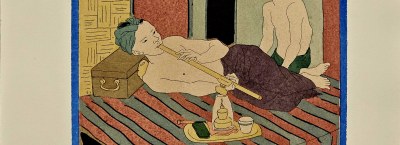 莱昂纳德·福吉塔——《印度支那的鸦片》——1928年水彩石版画。该系列共16幅作品，展现了19世纪印度支那的鸦片世界