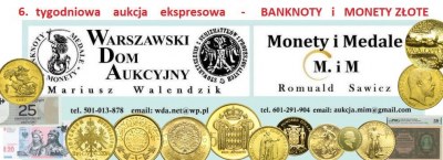 6 e-Aukcja WDA - BANKNOTY i ZŁOTO