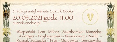 5. licitația de la librăria de carte veche Suszek Books