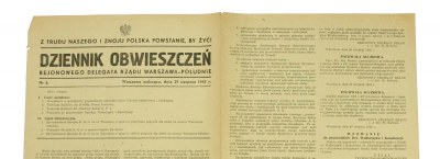1939-1945년 폴란드 지하 언론과 바르샤바 봉기 시대의 일간지 언론
