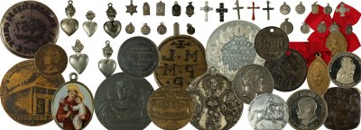 9. aukce kuriozit ze starožitnictví Bartoszko v Poznani - medaile, medailony, odznaky, kříže, votivy, suvenýry