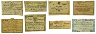 9 Aukcia - Vojenské dokumenty a tlače, piłsudczana a vlastenecké tomboly a pohľadnice.
