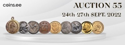 Subasta 55: 4055 lotes de Monedas antiguas y del mundo, Medallas, Insignias, Literatura