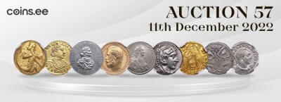 57 aukcionas: Sertifikuotos senovės, Rusijos ir pasaulio monetos bei popieriniai pinigai