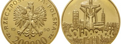 E-auktion 544: Värdepapper, sedlar, guld, antika, medeltida, polska, utländska mynt, medaljer och tackor.
