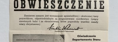 1 Auksjon av Oficyna Kolekcjoner - Dariusz Pawłowski [Bøker, korrespondanse, flyktige trykk, frimerker, judaica, propaganda, fotografier].