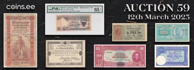 59 aukcionas: Pasaulio banknotai, literatūra