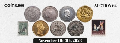 62. Aukció: Antik és világ érmék, érmek, bankjegyek | Paul Lettens filatéliai gyűjteménye