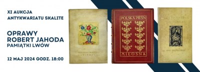 Výstavná väzba Roberta Jahody, Sienkiewicza, Pamätná kniha Pogoń Lwów - XI. aukcia antikvariátu Skalité