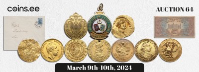 Δημοπρασία 64: Αρχαία και παγκόσμια νομίσματα, μετάλλια, χαρτονομίσματα, φιλοτελισμός