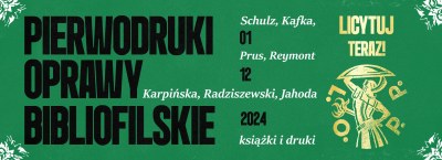 Полски танци в подвързия Jahoda; първи издания на Кафка, Шулц, Прус, Сенкевич; луксозни издателски и художествени подвързии - пети търг на антикварна книжарница Gryf