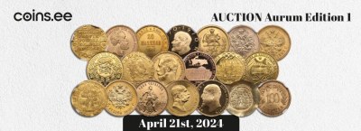 Huutokauppa Aurum Edition 1: Antiikin ja maailman kultakolikot - Ostajan palkkio 10%