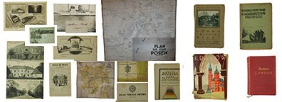 Asta di mappe, guide, piante di città, cartoline