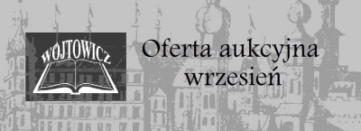 Wójtowicz Antiquarian Bookshop, Auction offer - September