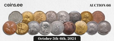 Asta 66: Monete antiche, mondiali e russe, medaglie, banconote, altri oggetti da collezione