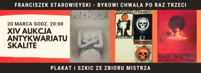 Bykowi Chwała po raz trzeci - Plakat i szkic ze zbioru Mistrza - XIV Aukcja Antykwariatu Skalite