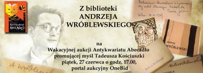 Abecadło Antiquarian Bookshop's holiday auction to promote the thought of Tadeusz Kosciuszko