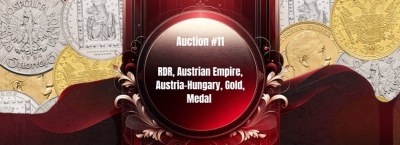 11. auction 9.10.2025 of TMAJK Prague Numismatics Gold coins, Holy Roman Empire, Austrian States, Austrian Empire, Austria-Hungary, Bohemia, Belgium, Medal