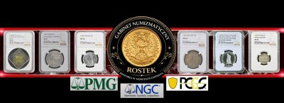 1 Aukcja GN ROSTEK, NGC - PCGS - PMG