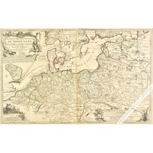 DE FER Nicolas, [mapa, Europa Północna, Polska, 1705] Estats des Couronnes de Dannemark, Suede, et Pologne sur la Mer Baltique