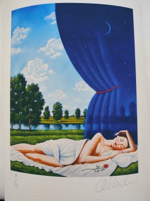 Rafał Olbiński (ur.1943), Sen nocy letniej inkografia 30 x 21 cm (A4) limitowana/ papier V/XX