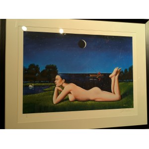 Rafał Olbiński (ur.1943), Rusałka limitowana inkografia, edycja I z XX wymiary 50 x 70 cm w oprawie