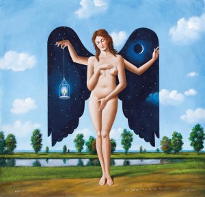 Rafał Olbiński (ur.1943), She walks in Beauty Like Night - Lord Byron