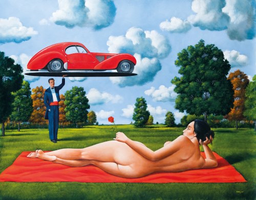 Rafał Olbiński (ur.1943), Mais ou est le champagne limitowana inkografia II/XX format A2 ( 60 x 42 cm )