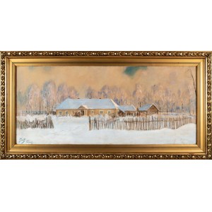 Julian Fałat (1853-1929), Nieśwież (Scena przed polowaniem w dworze Radziwiłłów)