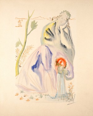 Salvador Dalí (1904-1989), Czyściec, Pieśń XXI, z cyklu: Dante, Boska Komedia