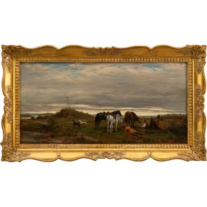 Ludwik Gędłek (1847-1904), Kozacy na granicy, 1874