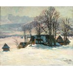 Michał Stańko (1901-1969), Pejzaż górski z chatami, 1953
