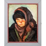 Zdzisław Przebindowski (1902-1986), Zabudowa - portret dziewczynki - praca dwustronna