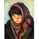 Zdzisław Przebindowski (1902-1986), Zabudowa - portret dziewczynki - praca dwustronna