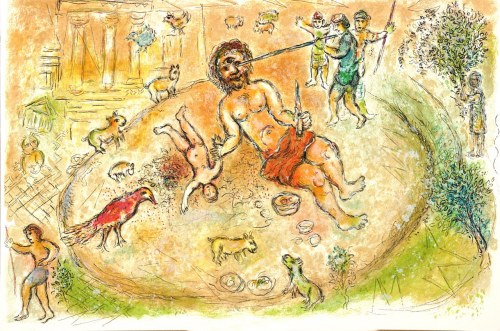 Marc Chagall (1887-1985), Polifem, z cyklu: Odyseja