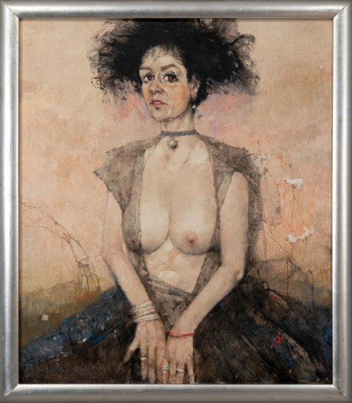 Jerzy Duda-Gracz (1941-2004), Portret Czarnej Damy Polskiej. Obraz 1887 / Wieś Kamion, 1995