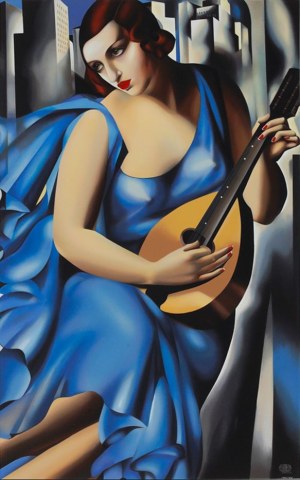 Tamara Lempicka, Femme Bleue a la Guitare