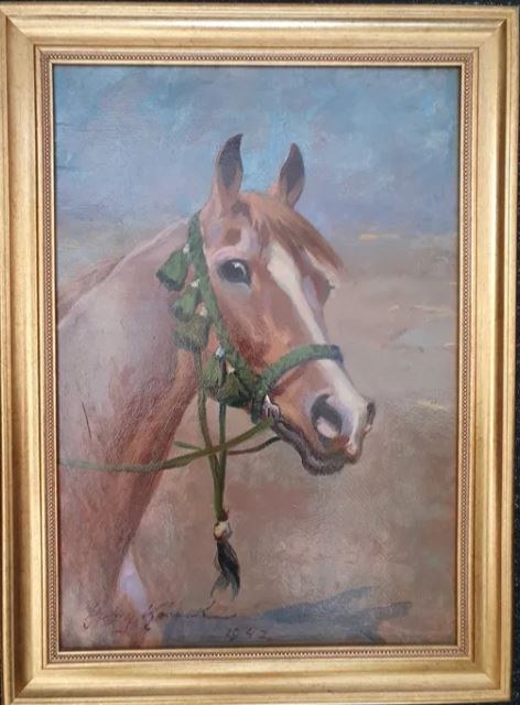 Jerzy Kossak, Głowa konia arabskiego, 1942