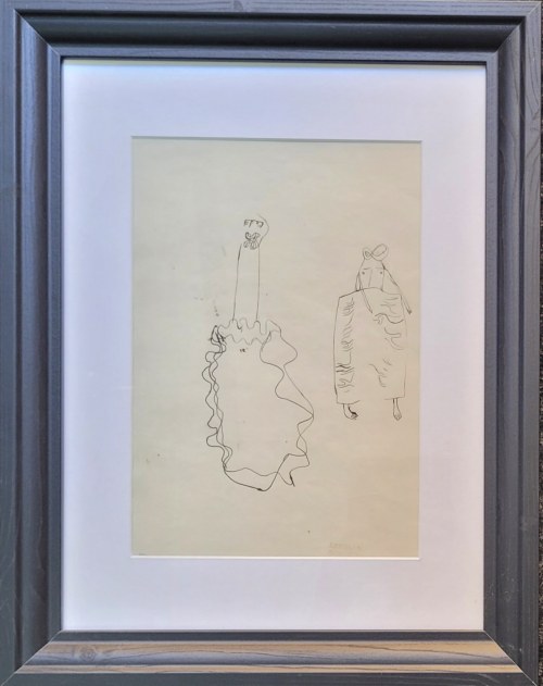 Zdzisław Beksiński, Bez tytułu, rysunek , pieczęć artysty