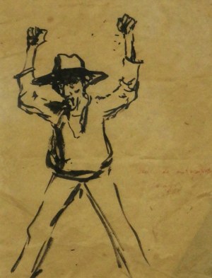 Tadeusz Kantor, Szkic do autoportretu, 1968