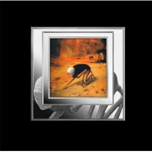 ZDZISŁAW BEKSIŃSKI, 'Tramwaj', Srebrna moneta kolekcjonerska 31,1g - 1000 franków