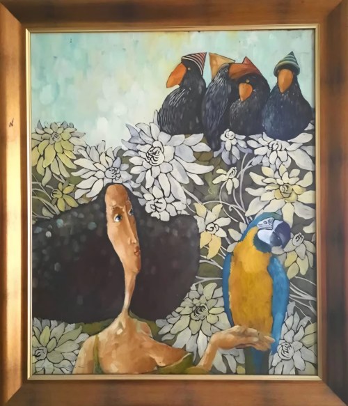 Jarosław Luteracki, Kobieta z papugą