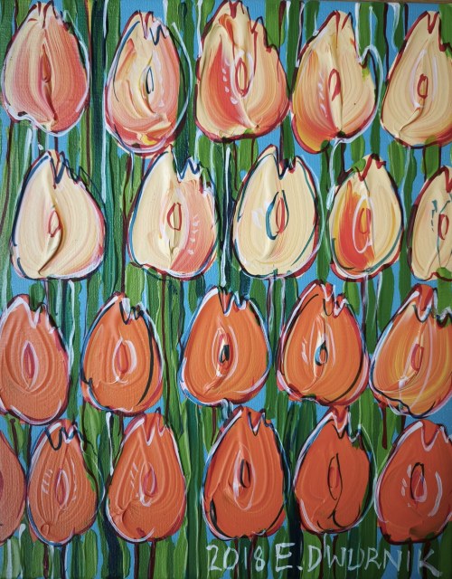 Edward Dwurnik, Pomarańczowe tulipany