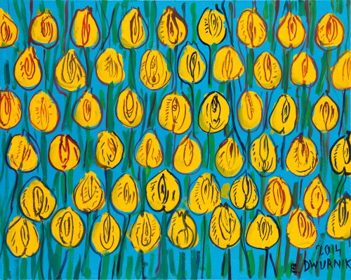 Edward Dwurnik, Żółte tulipany, z cyklu Dwudziesty trzeci