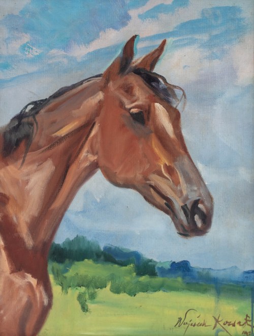 Wojciech Kossak (1856 Paryż - 1942 Kraków), Głowa konia