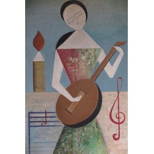 Maria Ginter, Bez tytułu, 1969, 102 x 61 cm , olej na płycie