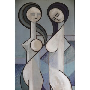 Maria Ginter, Bez tytułu, 1969, 101 x 69 cm, olej na płycie