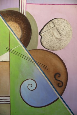 Maria Ginter, Moment Musicale, 1960, 61 x 91 cm, technika mieszana na płycie
