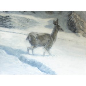 Norman LETO (ur. 1980, Bochnia), Mount Hasen, 2052/2023 olej na płótnie, 60 x 80 cm, sygn. tył