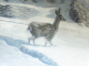 Norman LETO (ur. 1980, Bochnia), Mount Hasen, 2052/2023 olej na płótnie, 60 x 80 cm, sygn. tył